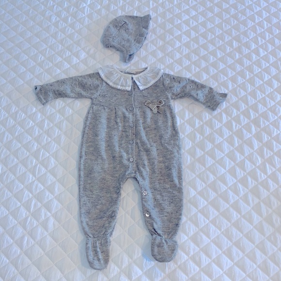 Elegant baby boy knitted set with bonnet ! - Picture 1 of 2